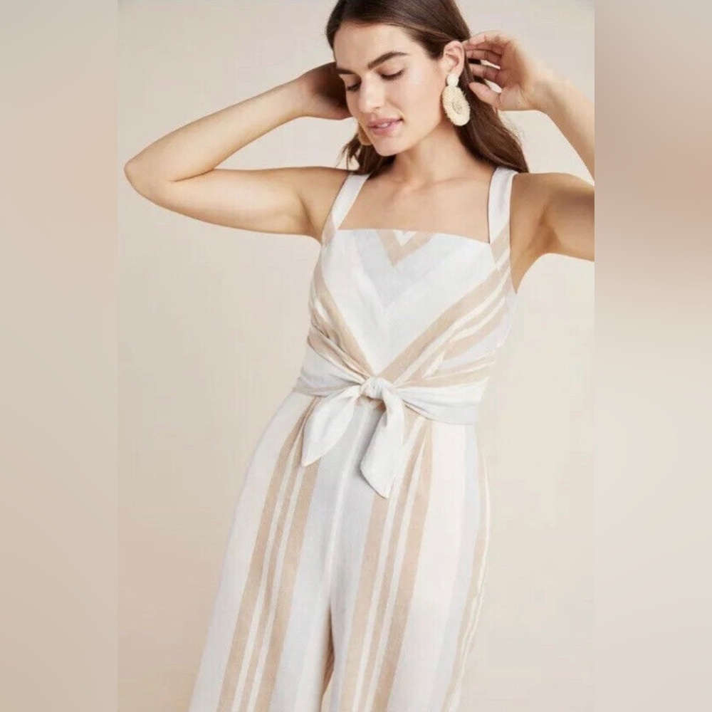 Anthropologie Savannah Striped Jumpsuit Size 4